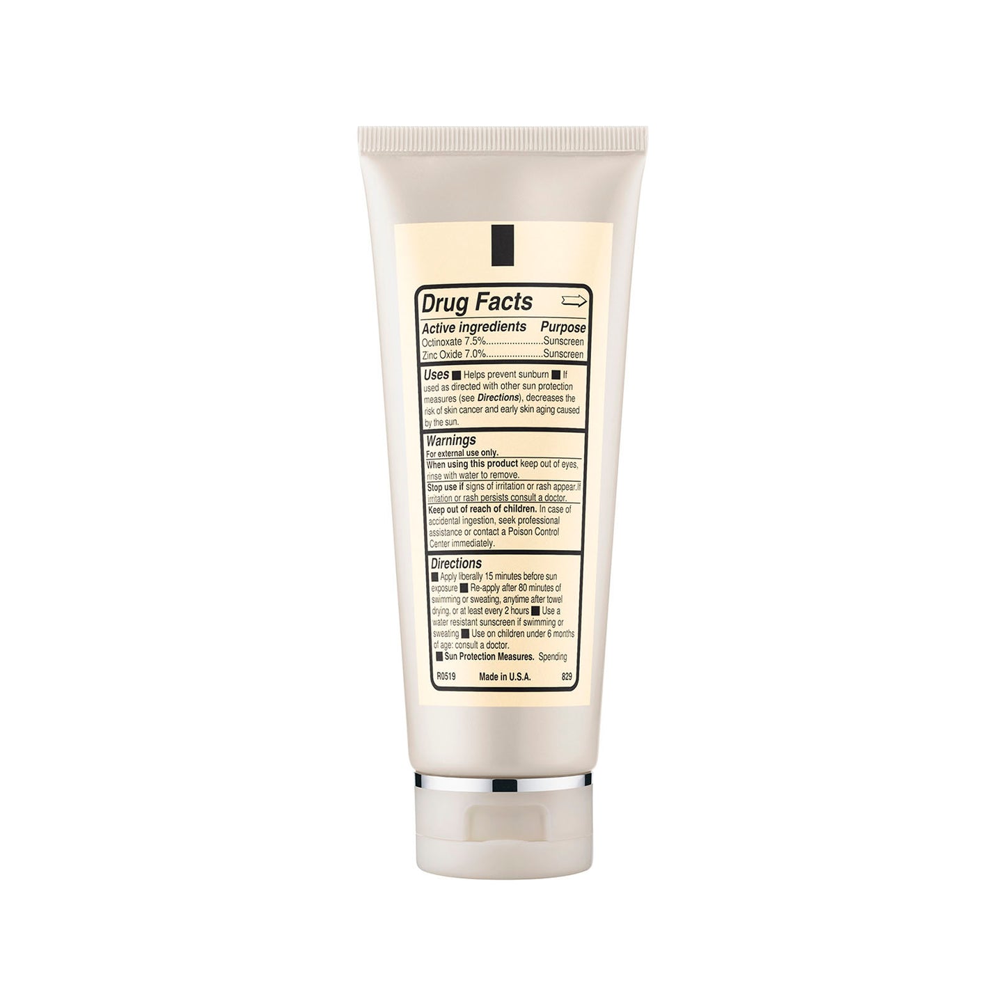 ProSport Antioxidant Sunscreen SPF 40 back of bottle